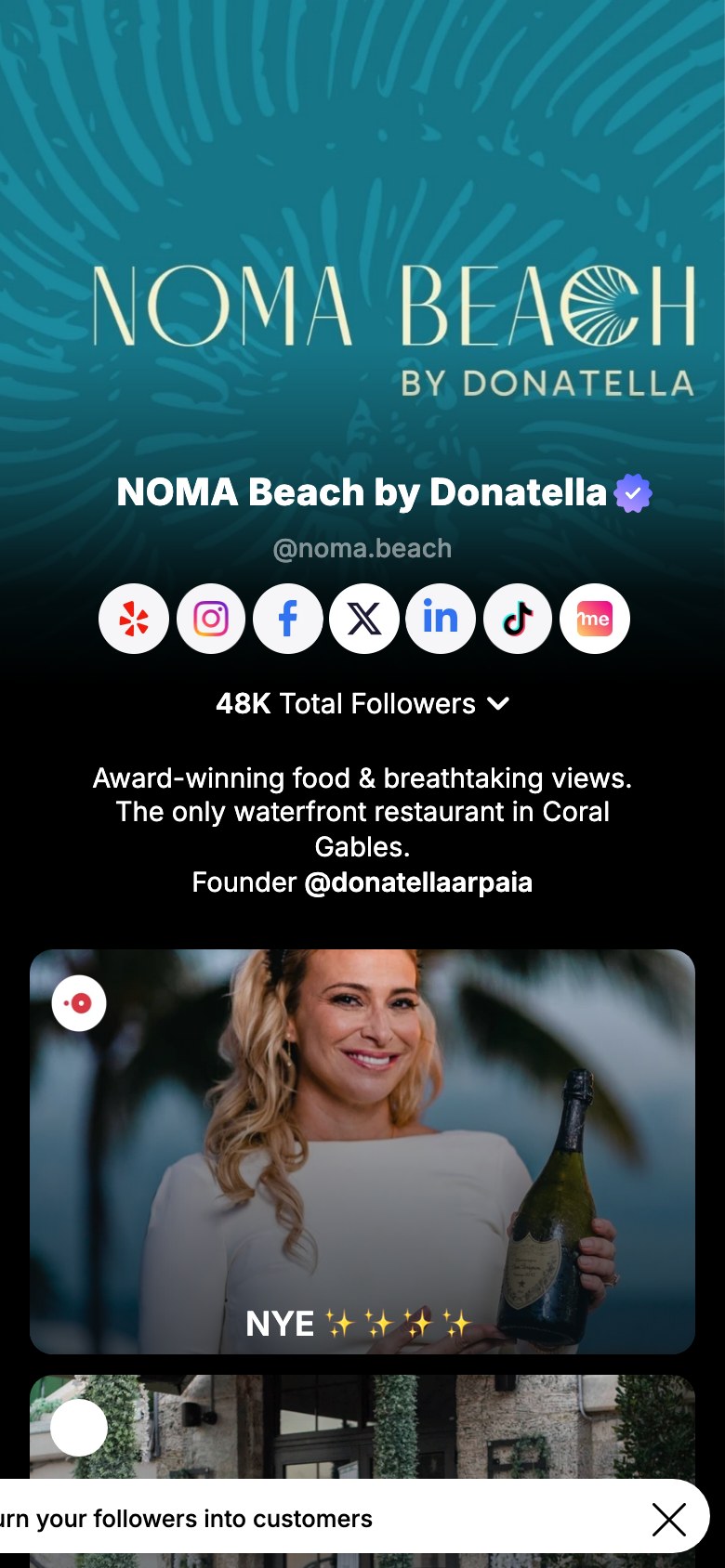 The noma beach page on Linkme