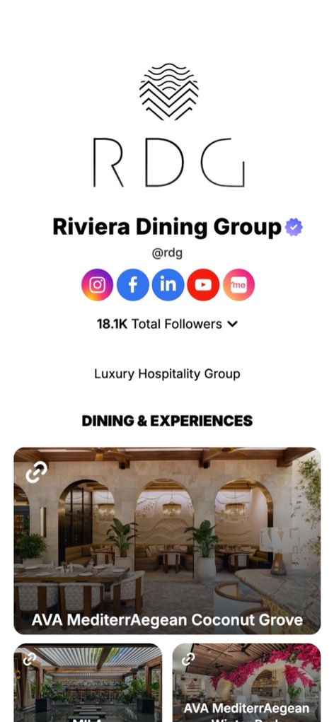 The rdg page on Linkme