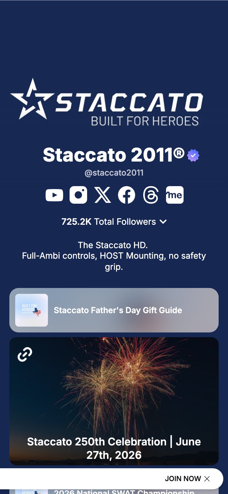 The staccato2011 page on Linkme